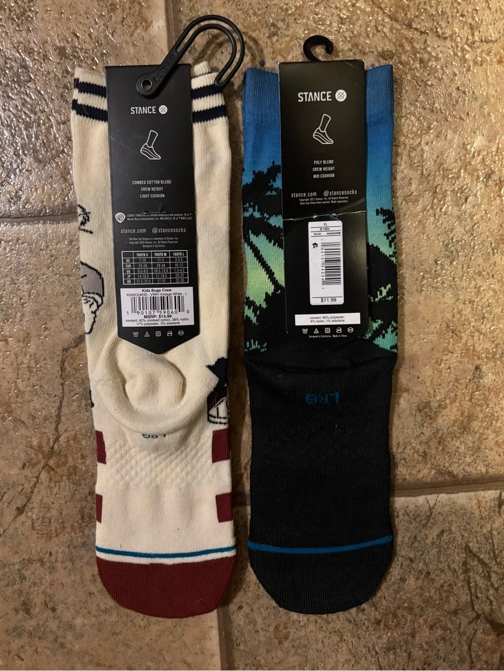 NWT *Bundle of 2 pairs* Stance kids socks sz L (3-5.5)